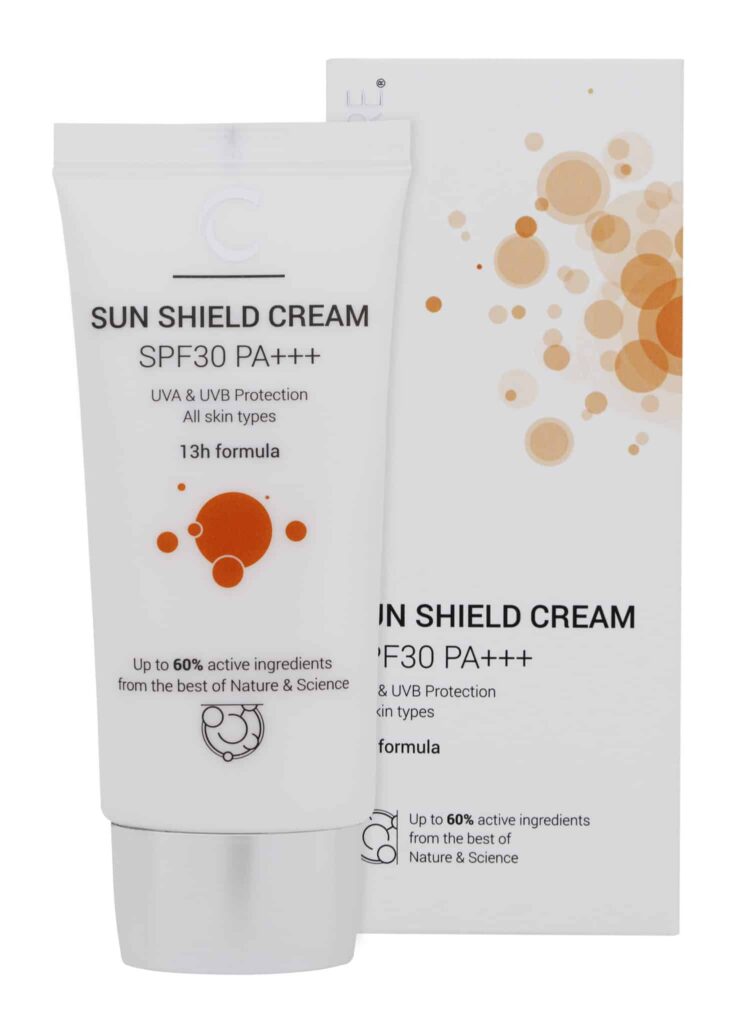 SUN SHIELD CREAM-BOTTLE-BOX